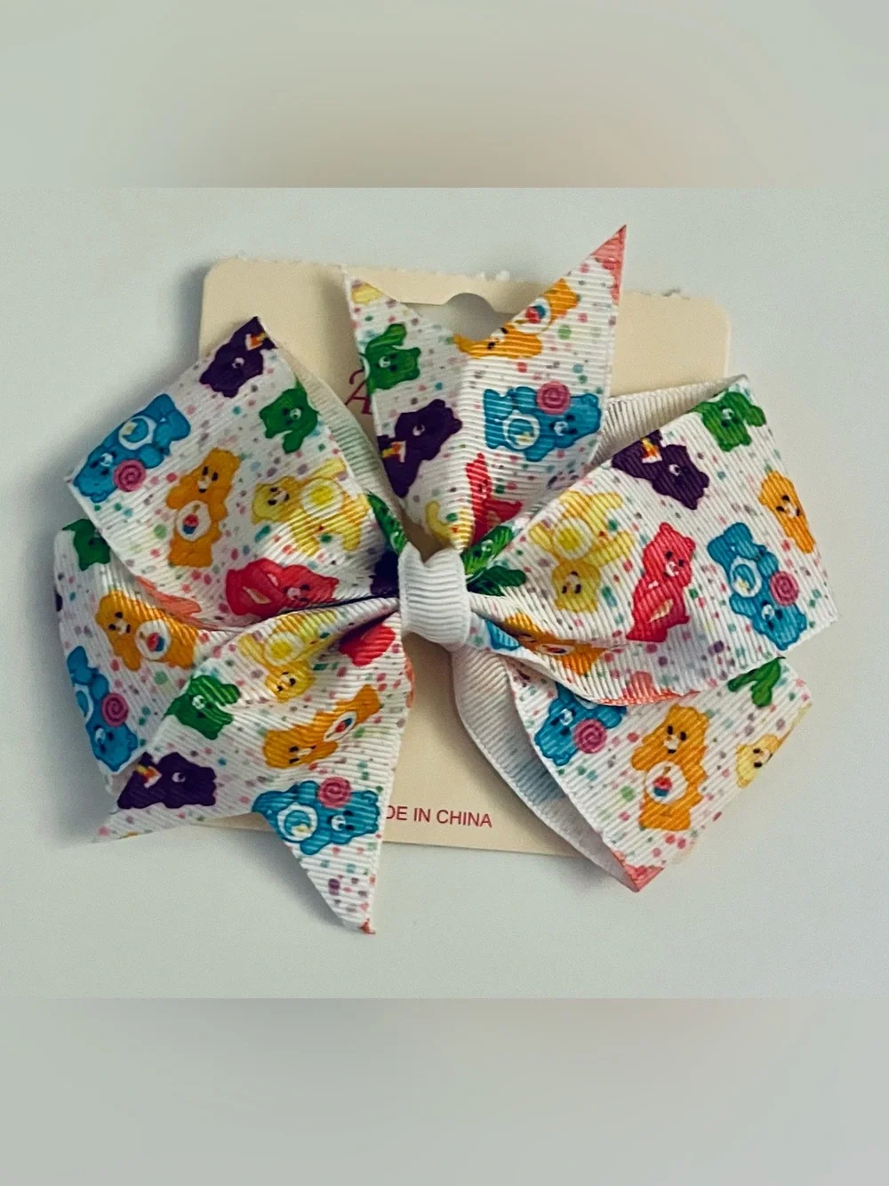 CareBear Print Hair Bows - Set of 4